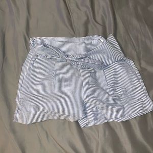 Blue striped shorts